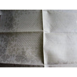 LOVELY Antique Irish Linen Damask Linen Dinner Napkins Set of 6 Ivy Leaves n Polka Dots Pattern,Chateau Chic Antique Table Linens Never Used