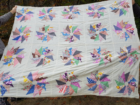 ANTIQUE Bed Quilt Top,Patchwork Quilt,Wall Hanging,Lovely Pattern,Special Gift For Quilter,Antique Quilts