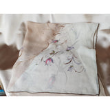 LOVELY Vintage Silk Chiffon Scarf, MCM Quality Scarf,Lovely2 Tone Colors,Floral Print Scarf,Head Scarf,Neck Scarf, Gift For Her