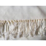 ART DECO 1920s Mens Fringed Scarf, Gentlemens Theatre Opera Evening Scarf, Cream Color Scarf, Gift For Him, Collectible Scarves