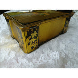 VINTAGE English Candy Tin,Hinged Lid Tin,Gold Coaching Scene,Luxury Litho Box,Vintage Advertising,Canisters,Tin Boxes,Collectible Tins