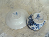 BEAUTIFUL Vintage Blue willow Teacup and Saucer, English Made, Blue and White China, Deep Saucer, Collectible Vintage Cups and Saucers