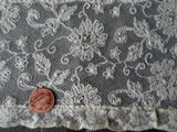 GORGEOUS French Normandy Lace Coverlet Bedspread,Circa 1920s Lace Panel,Beautiful Embroidery work, Tambour Work, Netted Lace, Mixed Laces, Collectible Antique Lace