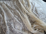 GORGEOUS French Normandy Lace Coverlet Bedspread,Circa 1920s Lace Panel,Beautiful Embroidery work, Tambour Work, Netted Lace, Mixed Laces, Collectible Antique Lace