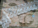 RESERVED GORGEOUS Antique FRENCH Fine Lace Trim Flounce,Intricate Pattern For Bridal Dress,Dolls,Flapper Dress,Heirloom Sewing Antique Textiles