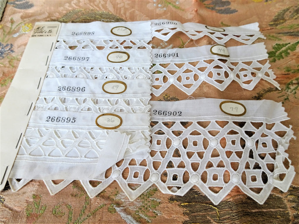 RESERVED UNIQUE and Rare To Find, Salesman's Sample Booklet of White on White Embroideries, Frame It or Use In Heirloom Sewing or Crafts, Collectible Textiles