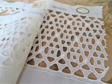 RESERVED UNIQUE and Rare To Find, Salesman's Sample Booklet of White on White Embroideries, Frame It or Use In Heirloom Sewing or Crafts, Collectible Textiles