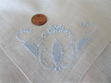 BEAUTIFUL Appenzell Vintage Hanky, Baby Blue Embroidery, Hankie, Vintage Handkerchief ,Fine Embroidery Work ,Wedding Bridal Hankie, Bridesmaid Special Hanky, Something Blue