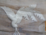 UNIQUE Vintage Bird Appliques Trim, Beautiful Embroidery Padded Work Perfect For Bridal Wedding Heirloom Sewing Flapper Hats,Fine Crafts