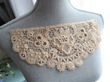 RESERVED LOVELY Antique Large Applique, Raised Embroidery Lace Applique,Victorian,Edwardian,Antique Lace,For Dolls,Wedding Gowns,Collectible Lace