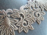 RESERVED BEAUTIFUL Antique Large Applique, Raised Embroidery Lace Applique or Collar,Victorian,Edwardian,Antique Lace,Wedding Gowns,Collectible Lace