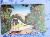 1940s LINEN POSTCARD Longshaw Co Southern CALIFORNIA Land of Colorful Contrast 12 View Fold Out Souvenir Postcard Unused