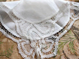 BEAUTIFUL Antique Lace Hankie BRIDAL WEDDING Handkerchief Hanky Battenberg Lace Perfect Bride to Be Bridal Wedding Something Old Present