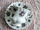 VINTAGE Royal Albert English Bone China SWEET VIOLETS Teacup and Saucer, Fluted and Pedestal Cup and Saucer,So Pretty, Collectible Teacups
