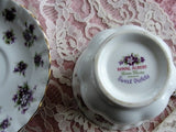 VINTAGE Royal Albert English Bone China SWEET VIOLETS Teacup and Saucer, Fluted and Pedestal Cup and Saucer,So Pretty, Collectible Teacups