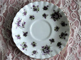 VINTAGE Royal Albert English Bone China SWEET VIOLETS Teacup and Saucer, Fluted and Pedestal Cup and Saucer,So Pretty, Collectible Teacups