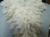 ANTIQUE 1930s French Netted Lace Collar, Multi Layered,Downton Abbey Great Gatsby Flapper Bridal Lace,Collectible Lace