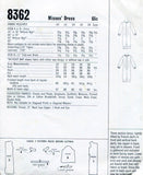 60s MOD Shift Dress Pattern McCALLS 8362 Cute Slim Dress Bust 31 Vintage Sewing Pattern UNCUT