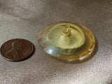 FABULOUS Apple Juice Style Button, Large Celluloid Button, Carved Translucent Button With Applied Center, Collectible Vintage Buttons