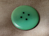 FABULOUS Art Deco Button, Large Carved Button, Black and Green Carved, Collectible Vintage Buttons