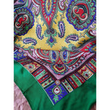 BEAUTIFUL Vintage Scarf, Paisley Like Design Scarf,Lovely Vivid Jewel Tone Colors,31 by 32 inches, Bold Statement Scarf, Vintage Scarves