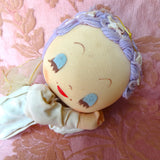 CUTE 1960s Japanese Vintage Doll, Kawaii ,Showa,Sleeping Angel Cloth Doll, Collectible Dolls