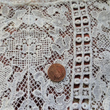 BEAUTIFUL Antique Lace Insert Dicky, Lovely Lace, Display or Use in Heirloom Sewing, Collectible Lace