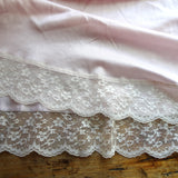 LOVELY Vintage French Maid Pink Half Slip, Lovely  Lace Trim, Size Medium, Vintage Lingerie