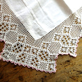 BEAUTIFUL Vintage Table Runner, Wide Lace, 38 Inches Long, Perfect Farmhouse or Shabby Chic Cottage Décor, Collectible Vintage Linens