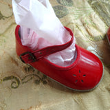 CUTE Vintage Large Doll Shoes, Sweet Red Shoes, Perfect for Large Dolls or Display, Collectible Doll Accessories