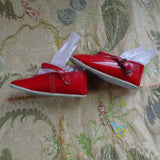 CUTE Vintage Large Doll Shoes, Sweet Red Shoes, Perfect for Large Dolls or Display, Collectible Doll Accessories