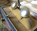 PRETTY 1950s Faux Pearl Earrings, Lustrous Glass Faux Pearls Earrings, Silver Tone Metal, Bridal Earrings,Vintage Earrings, Collectible Jewelry