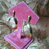 LOVELY 1980s Drop Earrings, Gold Tone Metal Pierced Earrings, Dangle Earrings, Collectible Vintage Jewelry