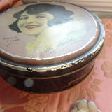 ART DECO Beautebox by Canco Tin, BeBe Daniels Movie Star by Henry Clive, Antique Tins, Collectible Tins, Hollywood Memorabilia