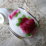 BEAUTIFUL Vintage Cream Jug and Sugar Bowl, Old English Rose by Royal Albert,English Bone China, Lush Romantic Roses ,Creamer and Open Sugar