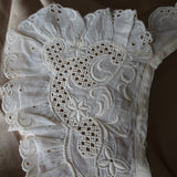 BEAUTIFUL Ruffled Antique Collar, Lovely Embroidery and Openwork