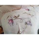 LOVELY Vintage Silk Chiffon Scarf, MCM Quality Scarf,Lovely2 Tone Colors,Floral Print Scarf,Head Scarf,Neck Scarf, Gift For Her