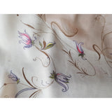 LOVELY Vintage Silk Chiffon Scarf, MCM Quality Scarf,Lovely2 Tone Colors,Floral Print Scarf,Head Scarf,Neck Scarf, Gift For Her