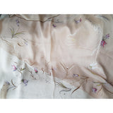 LOVELY Vintage Silk Chiffon Scarf, MCM Quality Scarf,Lovely2 Tone Colors,Floral Print Scarf,Head Scarf,Neck Scarf, Gift For Her