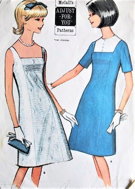 1960s CUTE A Line Dress Pattern McCALLS 7722 Day or After 5 Styles Bust 31 Vintage Sewing Pattern UNCUT
