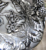 GORGEOUS Repoussé Antique Sterling Silver Dish, English Made, Exceptional Silver Work, Unique Design, High Quality Silver Workmanship, Collectible Silver