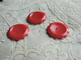 FABULOUS Art Deco Bakelite Buttons,Cherry Red Vintage Buttons,Collectible Vintage Buttons