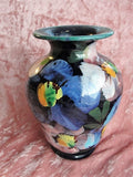 GORGEOUS Antique Hand Painted Vase Very Early 1930s Moorecroft Beautiful Colors Highly Decorative Collectible Vintage Art Pottery
