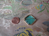 UNIQUE Antique Faceted Blue Glass Brooch, Beautiful Glass Brooch, Collectible Vintage Jewelry