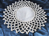 LOVELY Vintage Linen and Crochet Lace Small Doily Collectible Antique Linens