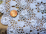 Victorian Fine Irish Crochet Lace Doily Raised Roses Collectible Vintage Lace Doilies Linens