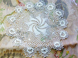 Victorian Fine Irish Crochet Lace Doily Raised Roses Collectible Doilies
