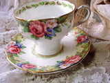 BEAUTIFUL Antique Tea Cup and Saucer TAPESTRY ROSE Paragon English Bone China for Bridal Luncheons,Showers, Hostess Gift, Bridesmaid Gift, Weddings,Tea Parties