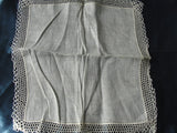 Vintage 1930s Fine Irish Linen and Hand Made Lace Hanky Perfect For Wedding Handkerchief Bridal Hankie
