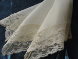 BEAUTIFUl Antique BRIDAL WEDDING Handkerchief Irish Linen WIDE French Lace Hankie Special Bridal Hanky